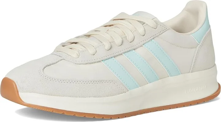 adidas Running Run 70s 2.0 Women's Running Shoes Wonder White/Semi Flash Aqua/Off White : 7.5 C - Medium, Suede/Textile - Image 5