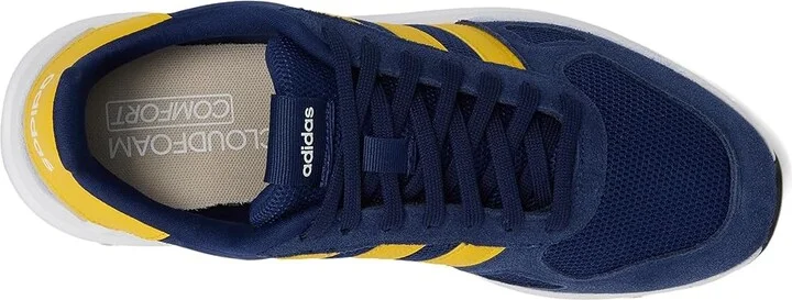 adidas Running Run 84 Men's Running Shoes Dark Blue/White/Utility Yellow : 9 D - Medium, Rubber - Image 2