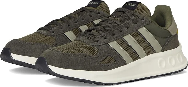 adidas Running Run 84 Men's Running Shoes Olive Strata/Silver Pebble/Black : 9.5 D - Medium, Rubber