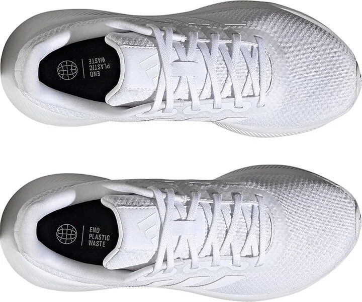 adidas Running Run Falcon 3.0 Women's Shoes White/White/Black : 6.5 B - Medium, Rubber - Image 2