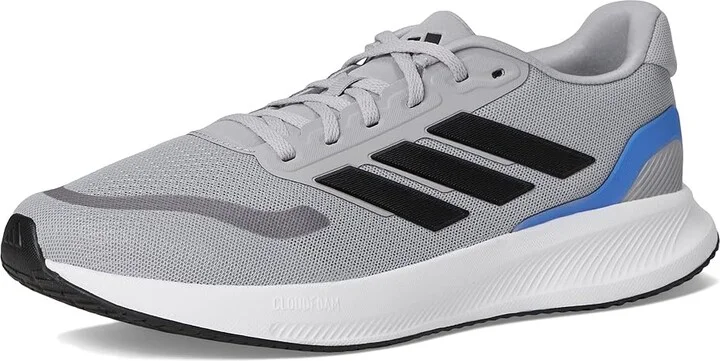 adidas Running Run Falcon 5 Men's Running Shoes Glory Grey/Black/Blue Fusion : 8 D - Medium, Textile - Image 5