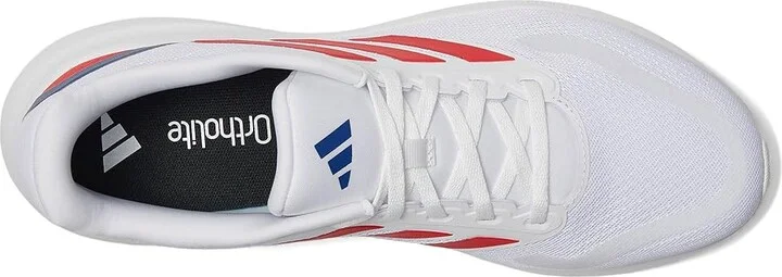 adidas Running Run Falcon 5 Men's Running Shoes White/Semi Lucid Red/Black : 13 D - Medium, Textile - Image 2