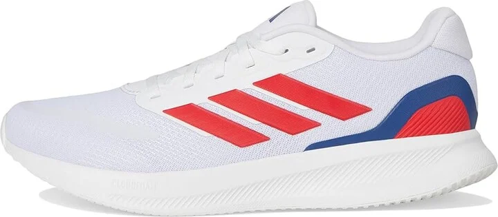 adidas Running Run Falcon 5 Men's Running Shoes White/Semi Lucid Red/Black : 13 D - Medium, Textile - Image 6