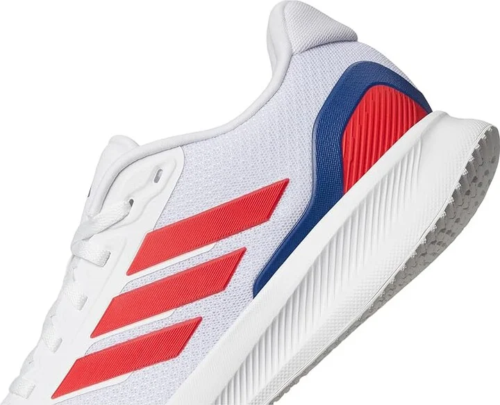 adidas Running Run Falcon 5 Men's Running Shoes White/Semi Lucid Red/Black : 13 D - Medium, Textile - Image 7