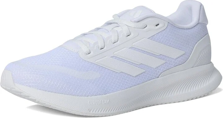 adidas Running Run Falcon 5 Men's Running Shoes White/White/White : 7 D - Medium, Textile - Image 5