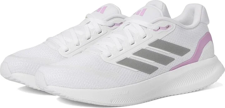 adidas Running Run Falcon 5 Women's Running Shoes White/Grey Strata/Black 2 : 10.5 B - Medium, Synthetic