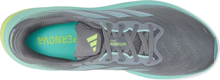 adidas Running Supernova Rise Running Shoes Women's Shoes Grey/Magic Grey Metallic/Flash Aqua : 7 C - Medium, Textile - Image 2