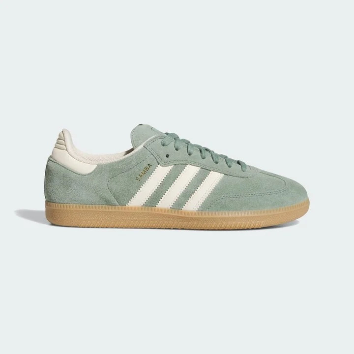 adidas Samba ADV Shoes Silver Green M 10.5 / W 11.5 Mens