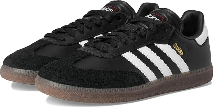 adidas Samba Indoor Soccer Shoes Men's Soccer Shoes Black/White/Vivid Red : 13.5 D - Medium, Leather