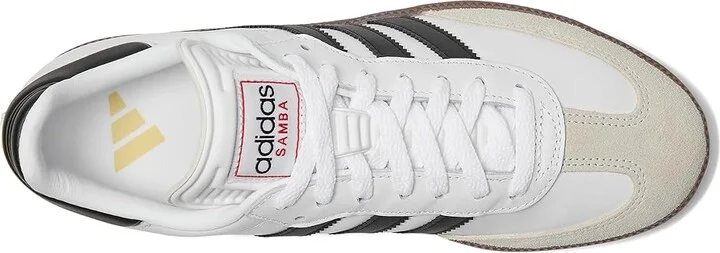 adidas Samba Indoor Soccer Shoes Men's Soccer Shoes White/Black/Vivid Red : 13 D - Medium, Leather - Image 2