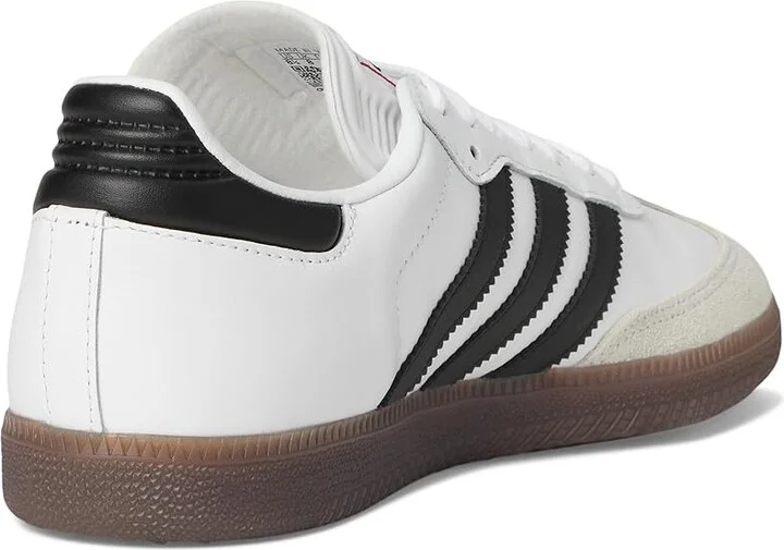 adidas Samba Indoor Soccer Shoes Men's Soccer Shoes White/Black/Vivid Red : 13 D - Medium, Leather - Image 4