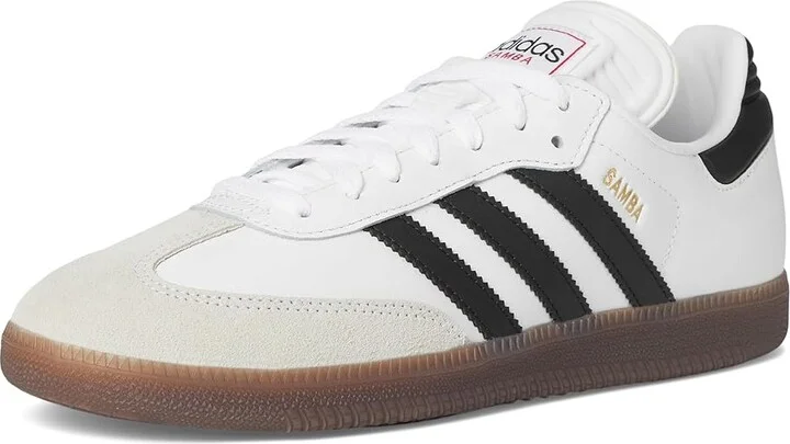 adidas Samba Indoor Soccer Shoes Men's Soccer Shoes White/Black/Vivid Red : 13 D - Medium, Leather - Image 5