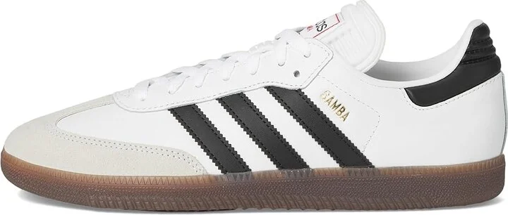 adidas Samba Indoor Soccer Shoes Men's Soccer Shoes White/Black/Vivid Red : 13 D - Medium, Leather - Image 6