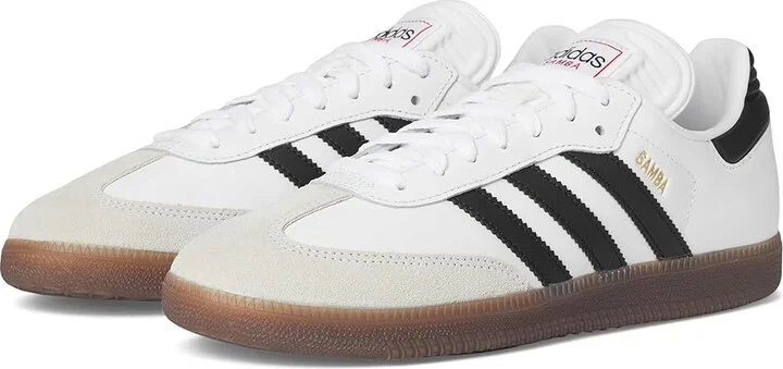 adidas Samba Indoor Soccer Shoes Men's Soccer Shoes White/Black/Vivid Red : 13 D - Medium, Leather