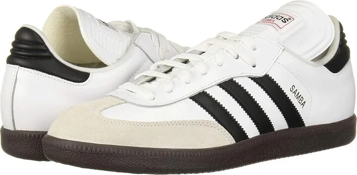 adidas Samba(r) Classic Soccer Cleats Soccer Shoes Running White/Black : Men's 8.5 - Women's 9.5 Medium, Leather