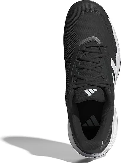 adidas SoleMatch Control 2 Tennis Shoes Men's Shoes Black/White/Silver Metallic : 14 D - Medium, Rubber - Image 2