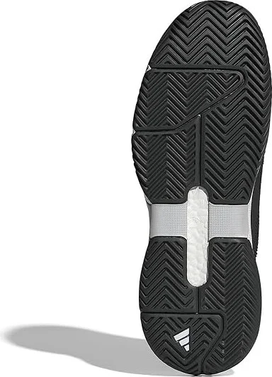 adidas SoleMatch Control 2 Tennis Shoes Men's Shoes Black/White/Silver Metallic : 14 D - Medium, Rubber - Image 3