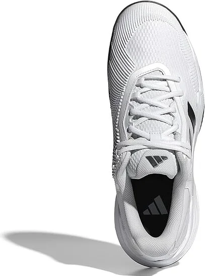 adidas SoleMatch Control 2 Tennis Shoes Men's Shoes White/Black Blue Metallic/Silver Metallic : 8.5 D - Medium, Rubber - Image 2