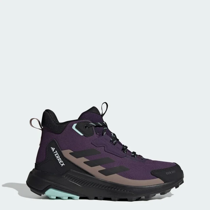 adidas Terrex Anylander Mid Rain.Rdy Hiking Shoes Aurora Plum 8.5 Womens