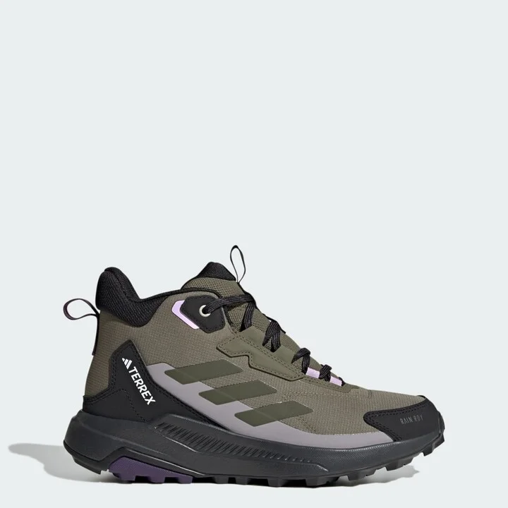 adidas Terrex Anylander Mid Rain.Rdy Hiking Shoes Olive Strata 5 Womens