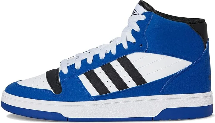 adidas Turnaround Mid Basketball Shoes Team Royal Blue/Black/White : Men's 11 - Women's 12 Medium, Leather - Image 6