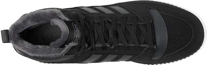 adidas Turnaround Winterized Mid Top Basketball Shoes Black/Grey/Black : Men's 11.5 - Women's 12.5 Medium, Leather/Rubber - Image 2