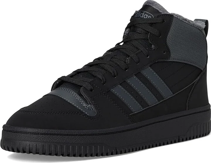 adidas Turnaround Winterized Mid Top Basketball Shoes Black/Grey/Black : Men's 11.5 - Women's 12.5 Medium, Leather/Rubber - Image 5