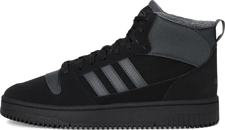 adidas Turnaround Winterized Mid Top Basketball Shoes Black/Grey/Black : Men's 11.5 - Women's 12.5 Medium, Leather/Rubber - Image 6