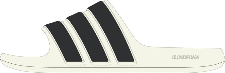 Off White/Black/Off White