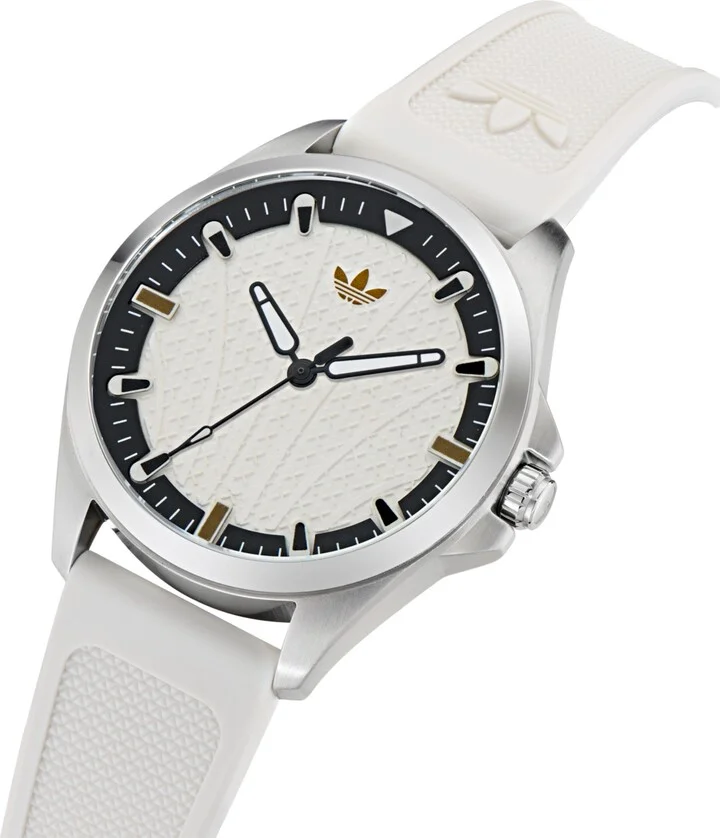 adidas Unisex Analog White Silicone Watch, 40mm - Image 4