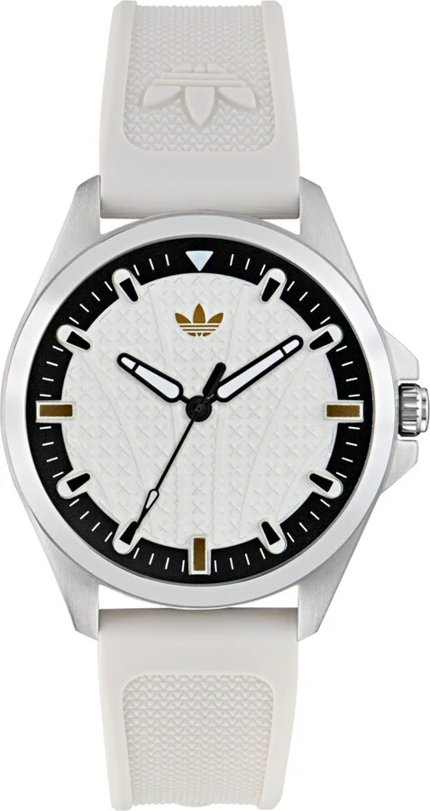adidas Unisex Analog White Silicone Watch, 40mm