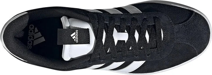 adidas VL Court 3.0 Men's Shoes Black/White/Black : 11 D - Medium, Leather - Image 2