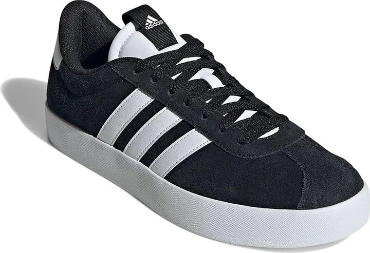 adidas VL Court 3.0 Men's Shoes Black/White/Black : 11 D - Medium, Leather