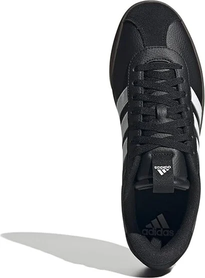 adidas VL Court 3.0 Men's Shoes Black/White/Gum : 13 D - Medium, Leather - Image 2