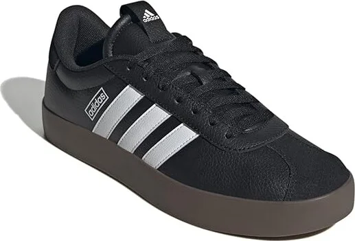adidas VL Court 3.0 Men's Shoes Black/White/Gum : 13 D - Medium, Leather