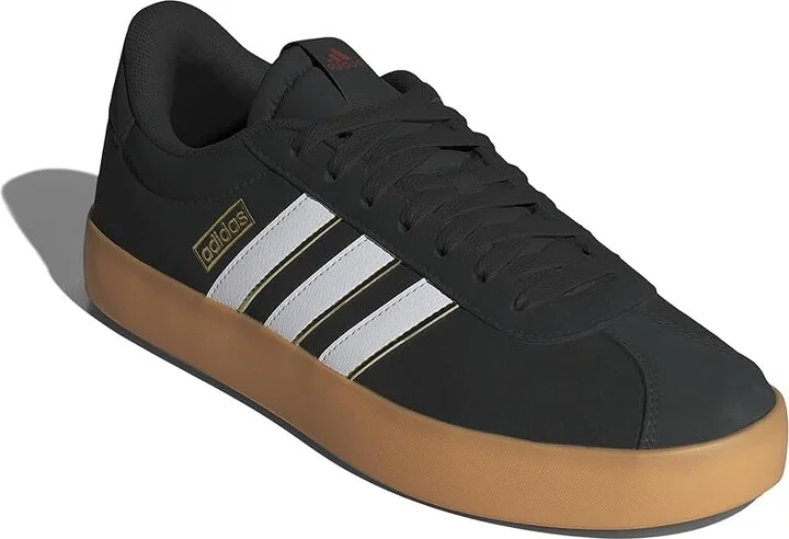adidas VL Court 3.0 Men's Shoes Black/White/Team Victory Red : 12 D - Medium, Leather