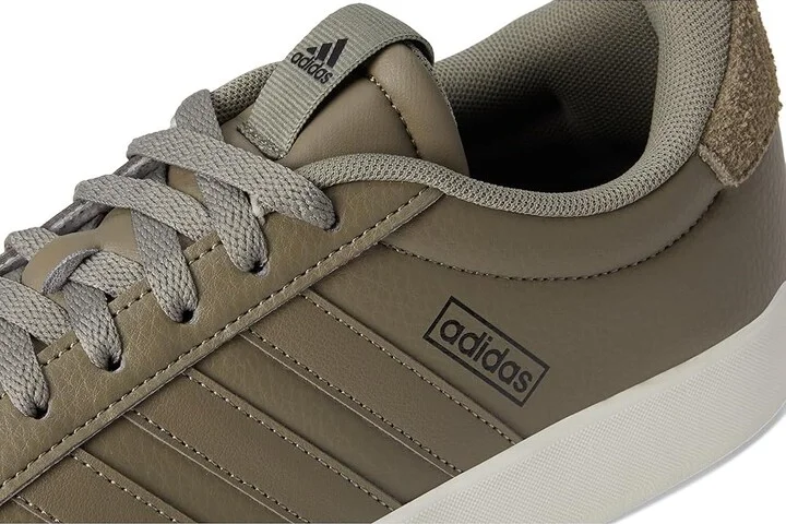 adidas VL Court 3.0 Men's Shoes Clay/Clay/Black : 13 D - Medium, Leather - Image 7