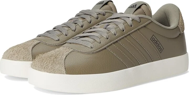 adidas VL Court 3.0 Men's Shoes Clay/Clay/Black : 13 D - Medium, Leather