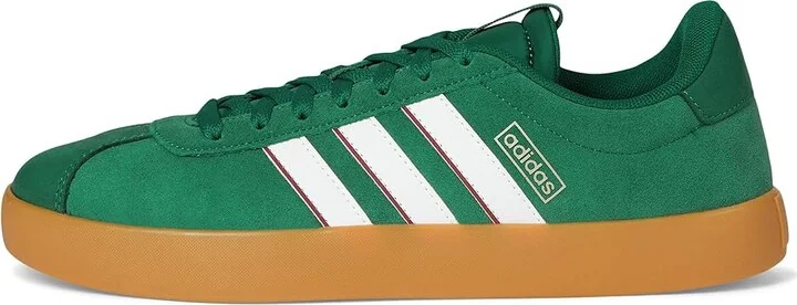 adidas VL Court 3.0 Men's Shoes Dark Green/White/Collegiate Burgundy : 13 D - Medium, Leather - Image 6