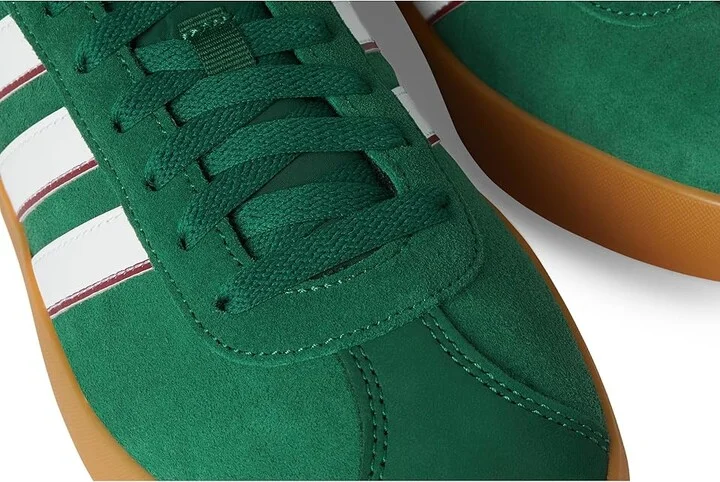 adidas VL Court 3.0 Men's Shoes Dark Green/White/Collegiate Burgundy : 13 D - Medium, Leather - Image 7