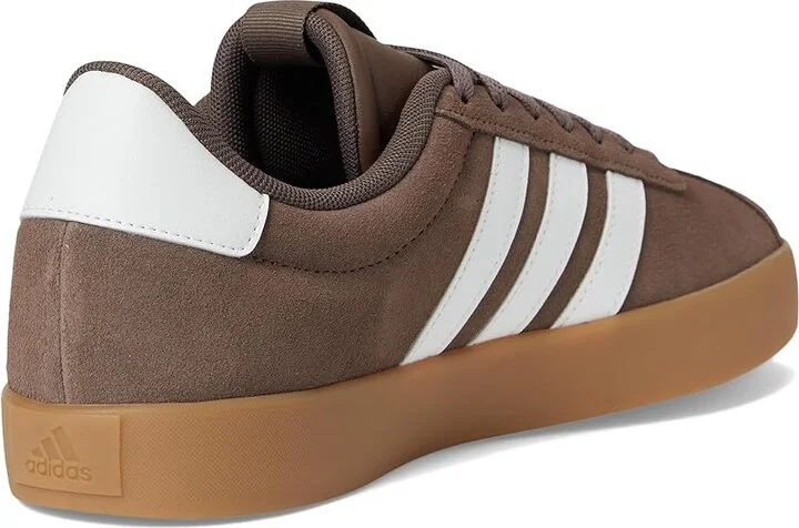 adidas VL Court 3.0 Men's Shoes Earth Strata/White/Gold Metallic : 11 D - Medium, Leather - Image 4