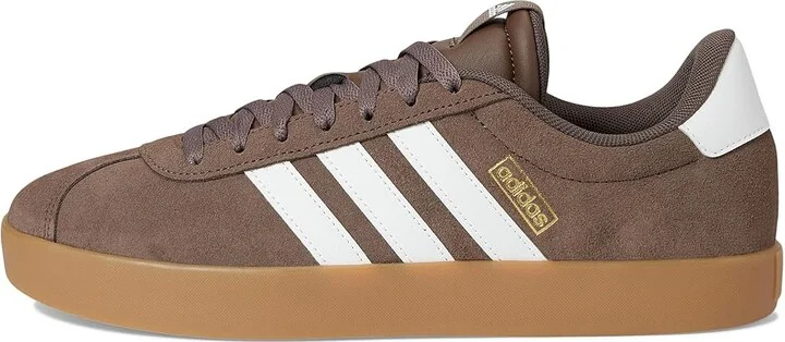 adidas VL Court 3.0 Men's Shoes Earth Strata/White/Gold Metallic : 11 D - Medium, Leather - Image 6