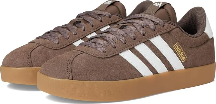 adidas VL Court 3.0 Men's Shoes Earth Strata/White/Gold Metallic : 11 D - Medium, Leather