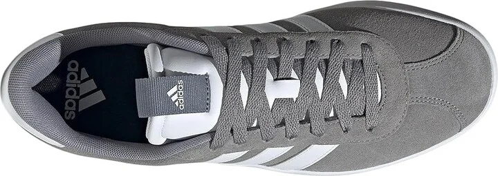 adidas VL Court 3.0 Men's Shoes Grey/White/White : 10 D - Medium, Leather - Image 2