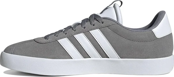 adidas VL Court 3.0 Men's Shoes Grey/White/White : 10 D - Medium, Leather - Image 5