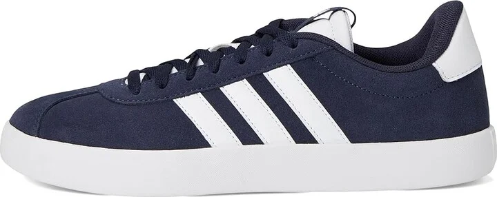adidas VL Court 3.0 Men's Shoes Ink/White/White : 11 D - Medium, Leather - Image 6