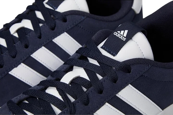 adidas VL Court 3.0 Men's Shoes Ink/White/White : 11 D - Medium, Leather - Image 7