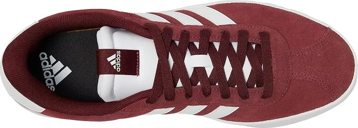 adidas VL Court 3.0 Men's Shoes Shadow Red/White/Shadow Red : 13 D - Medium, Leather - Image 2