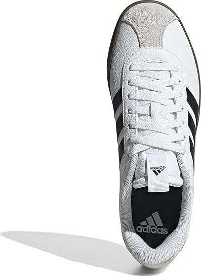 adidas VL Court 3.0 Men's Shoes White/Black/Grey : 10 D - Medium, Leather - Image 2