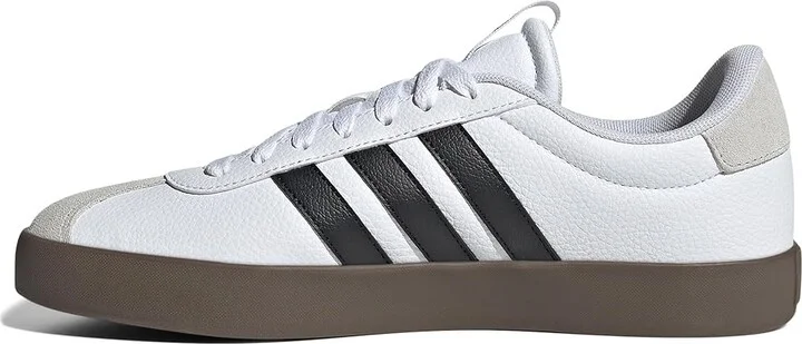 adidas VL Court 3.0 Men's Shoes White/Black/Grey : 10 D - Medium, Leather - Image 5